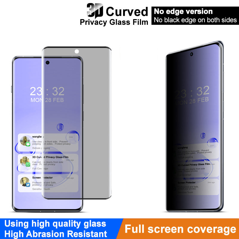 IMAK For Oppo Find X7 5G Tempered Glass Screen Protector Anti-Spy Curved Phone Screen Film IMAK For Oppo Find X7 5G Tempered Glass Screen Protector Anti-Spy Curved Phone Screen Film
